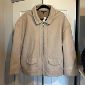 Banana republic tan full zip light jacket